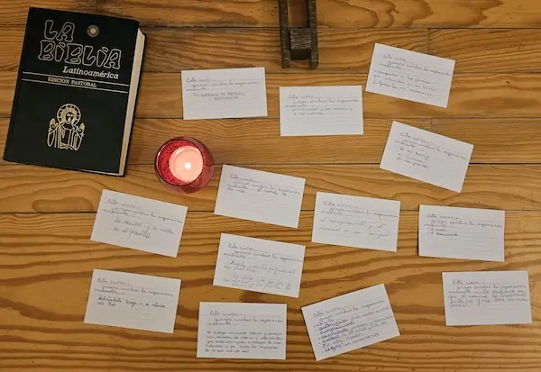 Tarjetas cuidar la esperanza encuentro jovenes